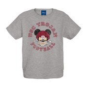 USC Trojans Youth Gray Disney Slot Cross Mickey Cotton T-Shirt